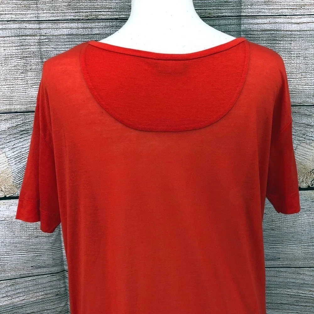 By Malene Birger Red Swim Coverup with Relaxed Silhouette